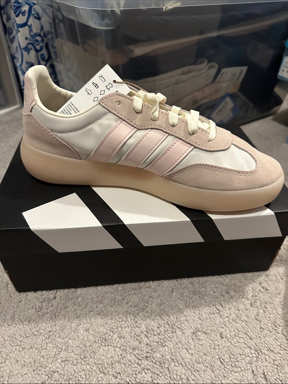 NWT adidas Women’s Light Pink & Cream Low-Top Sneakers size 9.5